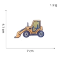 Detailansicht des bestickten Bagger-Aufnähers mit Maßen von 7 cm Länge und 4,1 cm Höhe - 2# Bagger