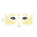 Waterproof gold leopard face tattoo stickers model JFF-011 for festive makeup - Leopard and Eyeliner Style (JFF-011)