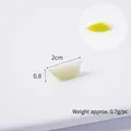 Miniature resin green apple slice DIY craft accessory with 2cm translucent gradient finish - 2cm Three-prong Green Apple Slice