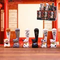 Set of 6 creative lucky cat figurines with giant paws for home office desk decoration - Giant Power Lucky Cat J99908-Set of 6