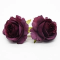 Artificial deep purple rose flower heads in silk for wedding arch decoration - Burgundy