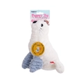 Giocattolo di peluche a forma di foca per cani con tessuto testurizzato per piccoli animali - Forma di Leone Marino / Bianco