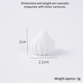 White realistic miniature meringue candy 2cm tall for DIY craft and dessert decor - White