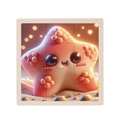 Cartoon starfish wooden puzzle for toddlers featuring colorful cute sea animal pieces - Starfish