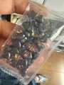 8mm dark grey heart-shaped crystal beads with iridescent AB coating for DIY jewelry - Half Gun Black Purple