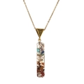 Collana Orgonite con pietre naturali colorate e spirale in rame in resina lucida - Pietra di Resina con Pendente a Spirale in Filo di Rame