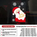 Christmas window static sticker featuring Santa Claus making a heart gesture and snowflakes - Santa with Heart (P-SD760)