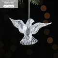 Clear acrylic flying bird Christmas ornament with silver glitter finish for festive decor - Flying Bird (30g)