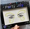 Joyas faciales de mariposa verde amarillento con empaque de estrellas holográficas - HF-107 Amarillo