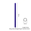 20cm sapphire blue straight glass straw with 8mm diameter for eco-friendly drinks - Straight / Sapphire Blue