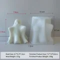 Molde de silicona fantasma para velas DIY, tamaño 8,7x8,3x7,2cm y peso de 131g - Molde Fantasma J-0741