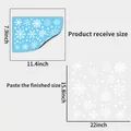 Dimensiones detalladas de pegatinas navideñas de copos de nieve blancos para ventanas - JDT-H7091 Copo de Nieve