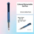 Multi-color 0.5mm retractable gel pen in vintage navy, green, and caramel brown - Single/Vintage 3-Color 06