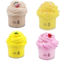 4-pack butter slime kit featuring watermelon pineapple lemon and peach themes - 4PCS Set 10 (Skin Creamy Yellow Yellow Pink)