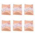 Set of 6 pink pillow-shaped Valentine's Day gift boxes with Happy Valentine's Day printing - Pink