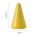 Yellow conical ceramic ring holder stand for jewelry display with 5.2cm height - Yellow