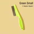 Small green pet flea comb with stainless steel fine teeth for cats and dogs 14cm size - Small (14cm×3cm) / Green