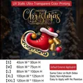 Christmas stocking window sticker size chart for festive glass door decorations - Small Size【40*50CM】