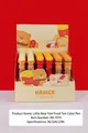 Cute 10-color shuttle pen with hamburger bear topper in 36-piece display box - 7979 Bear Fast Food Multi-color Pen