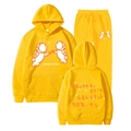 Set felpa gialla Ivan Cornejo con stampa Donde Estas e pantaloni sportivi coordinati - S / Giallo