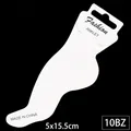 White foot-shaped anklet display card made of thick paper, size 5x15.5cm for jewelry - 10BZ - Made in China Style