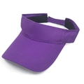 Adjustable purple cotton sun visor hat for outdoor sports with breathable open top design - Purple