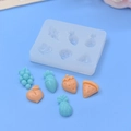 Silikonform für DIY-Obstformen wie Erdbeere Ananas und Wassermelone für Bastelarbeiten - Multi-Grid-Fruchtform