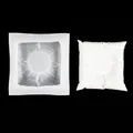 Square pillow shaped silicone mold with sunburst texture for DIY fondant and clay crafts - B99 / Clear