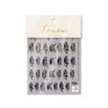 Thin flexible 5D nail art sticker featuring elegant black and purple butterfly designs - Purple Gradient Large Butterfly (to 270)