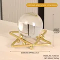 Modern gold star ornament with crystal ball, decorative desktop sculpture for home decor - 7145A-03