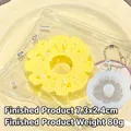 Silicone flower candle mold with sunflower soap sample and 7.3x2.4cm sizing - L20 Pineapple Slice