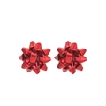 Christmas stud earrings featuring red bow gift knot design on a clean white background - A138-43 Red Bow