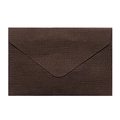 Mini dark brown textured specialty paper envelope with vintage V-flap design - Dark Coffee