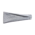 Texture détaillée du bandeau de yoga en tricot gris avec tissu mélangé doux - Gris clair