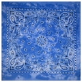 Detailed view of blue paisley pattern on polyester bandana for outdoor cycling - 54*54CM / Light Blue