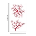 Halloween temporary blood vessel tattoo sticker XB-004 in dark red, 17x9.5cm size - Vein Tattoo XB-004