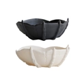 Gothic skeletal claw bowl for Halloween candy in black and matte white resin - Black and White Candy Tray