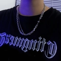 Collana a doppio strato in acciaio al titanio argento con ciondolo a croce unisex - Collana a Croce a Doppio Strato / Argento