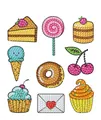 DIY cartoon dessert diamond painting stickers for kids including cakes and ice cream - 904/Fruit Dessert Style