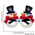LED snowman Christmas glasses frame with colorful lights and size dimensions 11.5x16.5cm - Christmas Snowman (With Light)