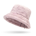 Bob chic en fausse fourrure rose clair pour femme avec matériau thermique épais chaud - Rose