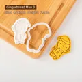 Gingerbread man cookie cutter set with stamp and 4.2x6cm gingerbread man biscuits - 4.2x6cm