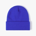 Minimalist bright blue winter beanie with thick double-layer thermal knit for men and women - 4-Seam Sky Blue