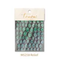5D reliëf nagelstickers MS-258 met vintage cyaanblauwe roos patronen voor manicure - Cyaanblauwe vintage roos (MS258)