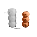 Triple stacked orange fruit candle silicone mold with clear texture for DIY resin craft - Stacked Orange