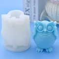 3D owl silicone molds for DIY baking chocolate cakes with detailed feather textures - Owl Covering Ears