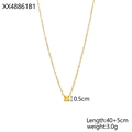 Detail showing 0.5cm yellow birthstone pendant with 40+5cm gold plated chain - November-Yellow