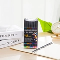 Lot de 48 feutres fins de 0.4mm avec corps noirs pour dessins de précision - Ensemble de 48 couleurs