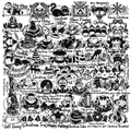 50 stuks zwart-wit kerststickers van waterdicht PET-materiaal voor scrapbooking gebruik - 50 Vellen