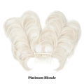 Postiche chignon blond platine avec peignes réglables pour extension de cheveux ondulés - Platine
